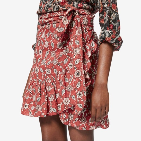 Isabel Marant Etoile Tempster Linen Wrap Mini Skirt - Picture 1 of 8